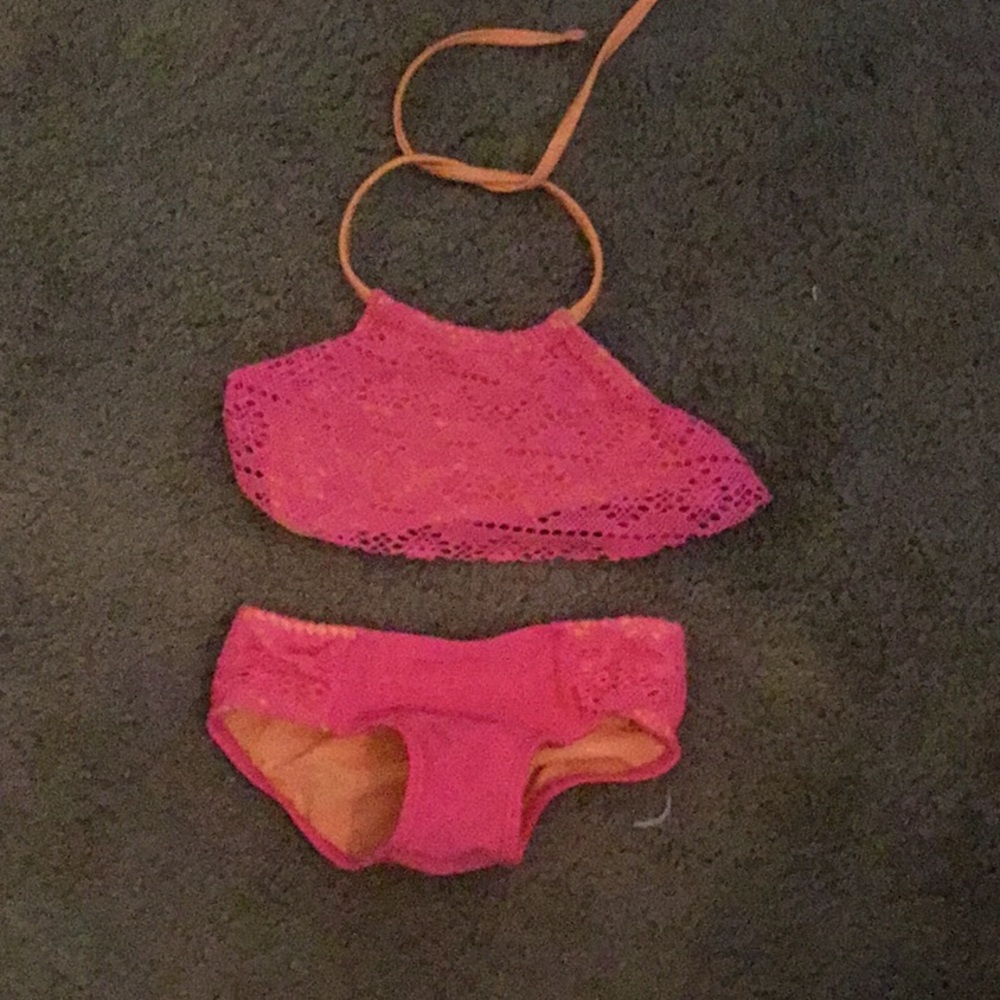 Pink and orange bikini